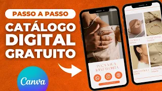 Como criar CATÁLOGO DIGITAL E INTERATIVO no CANVA (GRÁTIS) | Tutorial COMPLETO [2023]