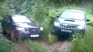 Subaru Forester vs. Huyndai Santa Fe Offroad, part 1