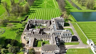 Boughton House, Northamptonshire . fantastic aerial views in 4k