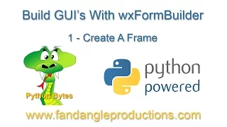 wxFormBuilder 1 - Create Frame