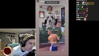 xQc Reacts to Andrew Tate's Instagram Story