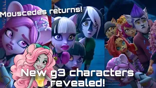 MONSTER HIGH NEWS! NEW G3 Characters revealed! Mouscedes returns + new boy character!