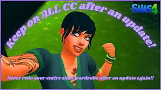 How to Keep ON CC after Updates! | The Sims 4