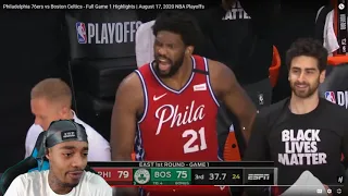 FlightReacts 76ers vs Boston Celtics - Full Game 1 Highlights | August 17, 2020 NBA Playoffs