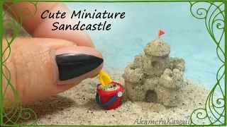 Cute, Miniature Sandcastle & play tools - Polymer Clay tutorial
