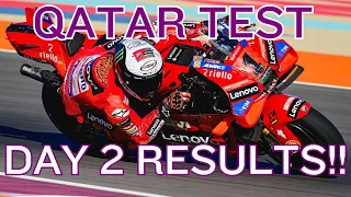 2024 MotoGP Official Qatar Test Day 2 Results | MotoGP News 2024