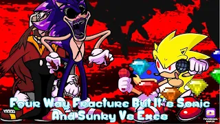 WHAT HAVE YOU DONE!? | Four Way Fracture But Sonic goes against Exes! V2 | FNF Cover