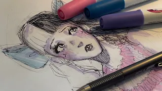 DRAWING ASMR ★ DRAWING MELANIE MARTINEZ k-12 ★ DRAWN TO SLEEP ASMR