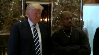 Donald Trump and Kanye West in Trump Tower Lobby