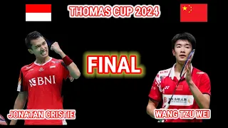 [BWF] Ms - Final | Jonatan Cristie (INA) vs Li Shi Feng (CHN) | Thomas Cup Final 2024 #badminton