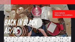 BACK IN BLACK - Drum Cover & Lesson. Tuto Batterie