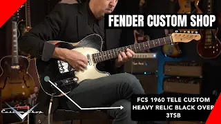 Fender Custom Shop 1960 Telecaster Custom Heavy Relic in Aged Black over Chocolate 3-tone Sunburst