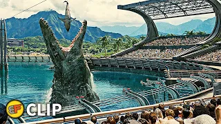 Mosasaurus Feeding Show Scene | Jurassic World (2015) Movie Clip HD 4K