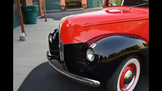 Red and Black 1940 Ford Pickup