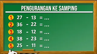 belajar matematika pengurangan kelas 1 sd l Pengurangan Menyamping l Belajar Matematika SD Kelas 1