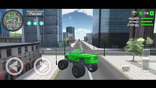 Black Hole Rope Hero Vice Vegas - Ambulance Monster Truck old car at Train Station- Android Gameplay
