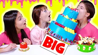 ASMR BIG VS SMALL VS MEDIUM CAKE DECORATION CHALLENGE BY LILIBU