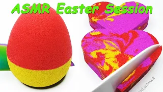 Satisfying Kinetic Sand ASMR - Relaxing Crunchy Cutting Sound 🥚 Easter Session
