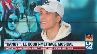 Loïc Nottet -- Son court-métrage "Candy" (interview TV)