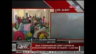 QRT: Mga tinamaan ng ubo't sipon sa evacuation centers sa Albay, 1,222 na