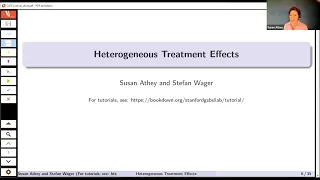 Susan Athey and Stefan Wager: Estimating Heterogeneous Treatment Effects in R