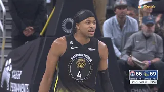 Explain: Moses Moody defense and hustle sparks big Warriors comeback against Bradley Beal Wizards