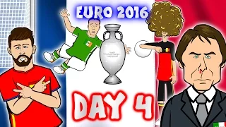DAY 4! Euro 2016 (Belgium vs Italy 0-2)(Spain vs Czech 1-0)(Ireland vs Sweden 1-1) Goals Highlights