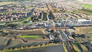 Newsham railway station progress, Blyth, Northumberland UK