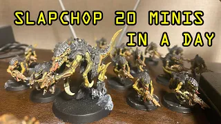 Speedpainting 20 Tyranids in a Day with #slapchop