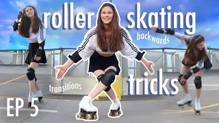 Learning to Roller Skate with me! ~ Backwards Roller Skating + Transitions {Beginner skating vlog}