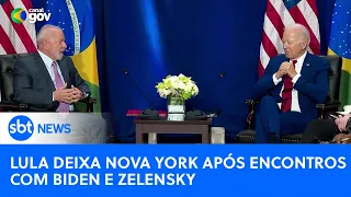 Lula deixa Nova York após reuniões bilaterais com Biden e Zelensky | #SBTNewsnaTV (21/09/23)