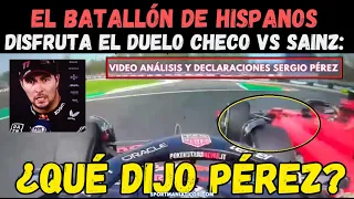 REVIVE EL DUELO SERGIO PÉREZ VS CARLOS SAINZ AL LÍMITE Y LAS DECLARACIONES DE SERGIO PÉREZ GP ITALIA