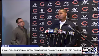 Ryan Poles thoughts haven't changed on Bears quarterback Justin Fields