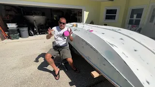 1971 Boston Whaler 13 restoration-part 3 -PVA on fairing compound