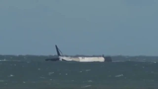 RAW SpaceX Falcon 9 rocket Landing Fail lands on ocean instead December 2018 News