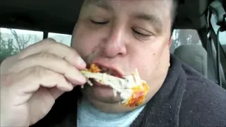 Joey eating chicken in reverse but it's reversed