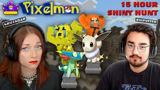 15 HOUR shiny hunt drives us INSANE  [Pixelmon Day 3] | Kruzadar Stream Highlights #300