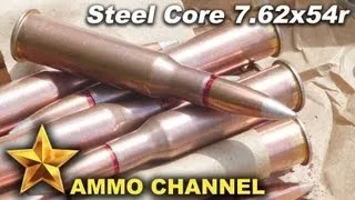 AMMOTEST: 7.62x54r Steel Core ammo penetration tests
