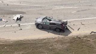 Crews work to clear scene after deadly crash shuts down highway for several hours in Grand Prairie