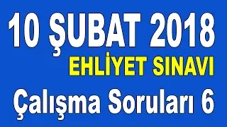 10 Şubat 2018 Ehliyet Sınavı Çalışma Soruları-6