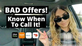 DoorDash, Uber Eats, GrubHub, Walmart Spark Driver Ride Along | Bad Offers! Know When To Call It!