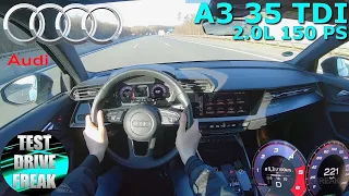 2021 Audi A3 Sportback 35 TDI 150 PS TOP SPEED AUTOBAHN DRIVE POV