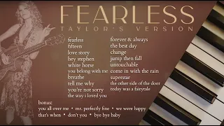 taylor swift fearless | 2 hours of calm piano ♪