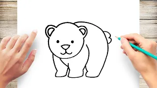 How to Cute Draw a Bear Step by Step for Beginner #Bear @ArticcoDrawing