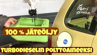 JÄTEÖLJYÄ 100% DIESEL MOOTTORIN POLTTOAINEEKSI