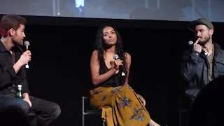 BloodyNightCon 2017 - Michael Malarkey , Kat Graham and Paul Wesley // First meeting on Set