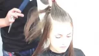 Стрижка длинных волос Haircut long hair