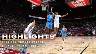 Oklahoma City Thunder Highlights | NBA Summer League | Thunder vs. Warriors 07/15/2022