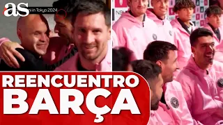 REENCUENTRO de INIESTA con MESSI, LUIS SUÁREZ, BUSQUETS y JORDI ALBA en JAPÓN