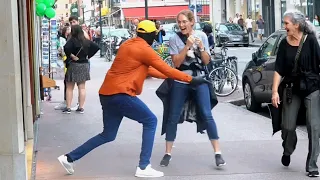 craziest mannequin prank in france, she cried